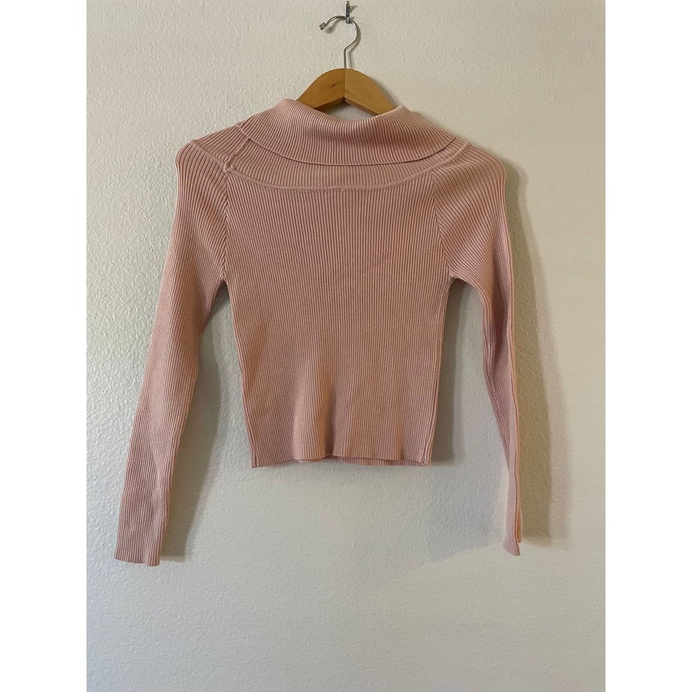 Simplee Apparel Size S‎ Women's Cowl Neck Ribbed Crop Sweater Knit Top Pullover - Picture 3 of 10